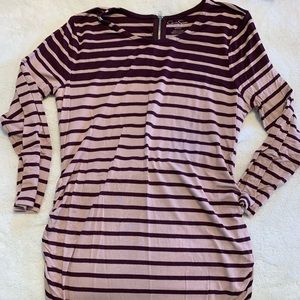 3/4 sleeve striped maternity top